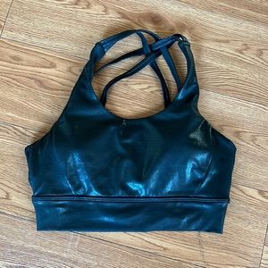 Hydrographic Black Sports Bra